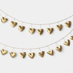 Threshold Valentine's Day Gold Metal Hearts Garland